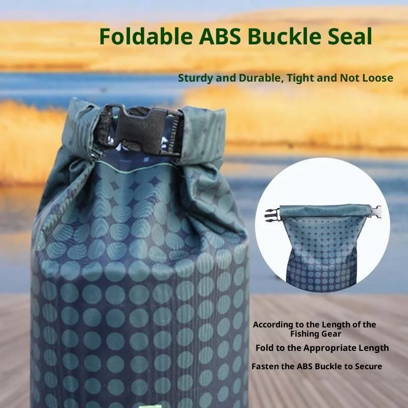 Bolsa para paraguas de pesca al aire libre, bolsa para caña de pescar, bolsa de almacenamiento integrada para aparejos de pesca, bolsa de almacenamiento plegable y liviana - imagen 5