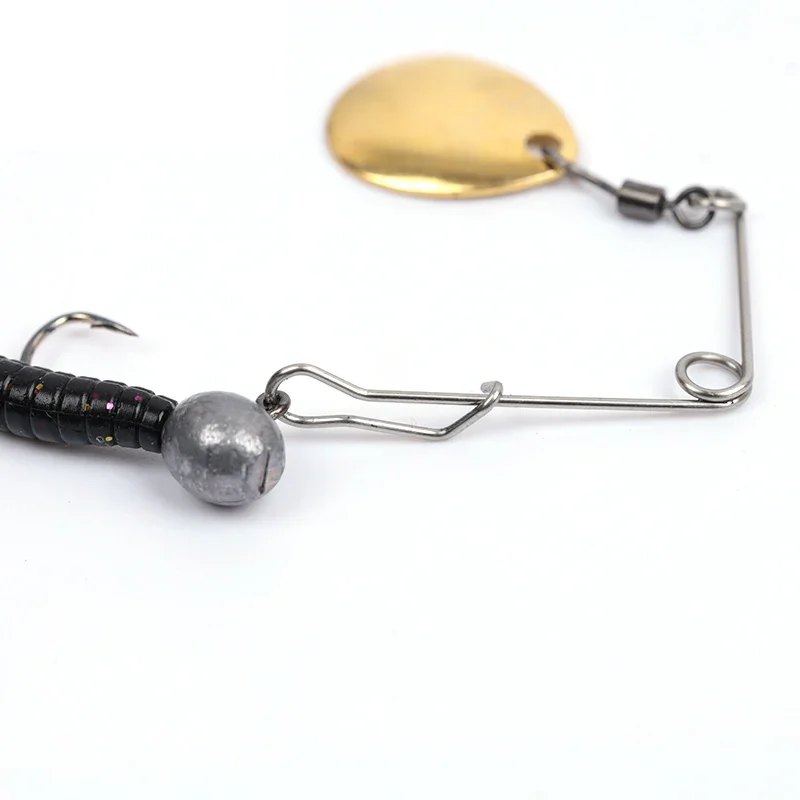 10 Uds 1,2g Spinner señuelo de Pesca cebo cuchara Swisher Buzzbait Bass Wire cebo Popper Vib Spinnerbait señuelos aparejos Barb Pesca - imagen 5