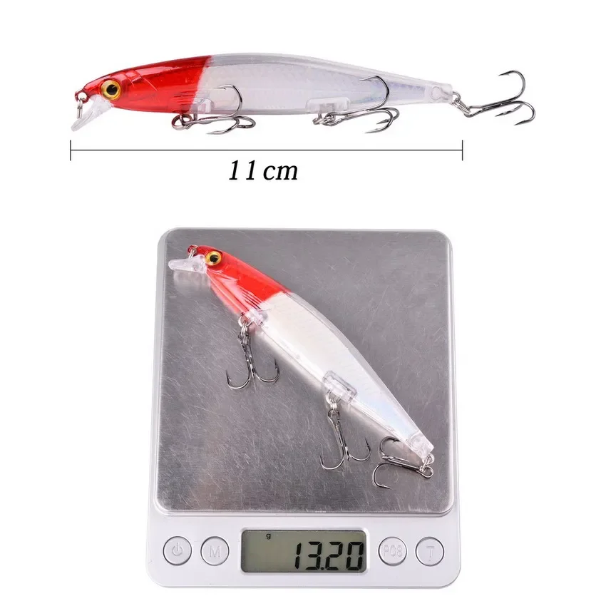 Señuelo de pesca flotante, cebo duro Crankbait Minnow, aparejos de pesca de Lucio, 110mm, 13g, 1 ud. - imagen 5