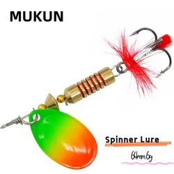 MUKUN Cuchara giratoria de latón y acero para black bass
