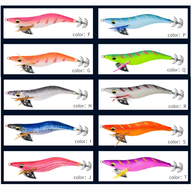 FSDZSO 13cm/12cm/10cm 21g/15g/10g calamar Jig head calamar señuelo plantilla pulpo señuelo mar jig juego pesca señuelo calamar anzuelos - imagen 5