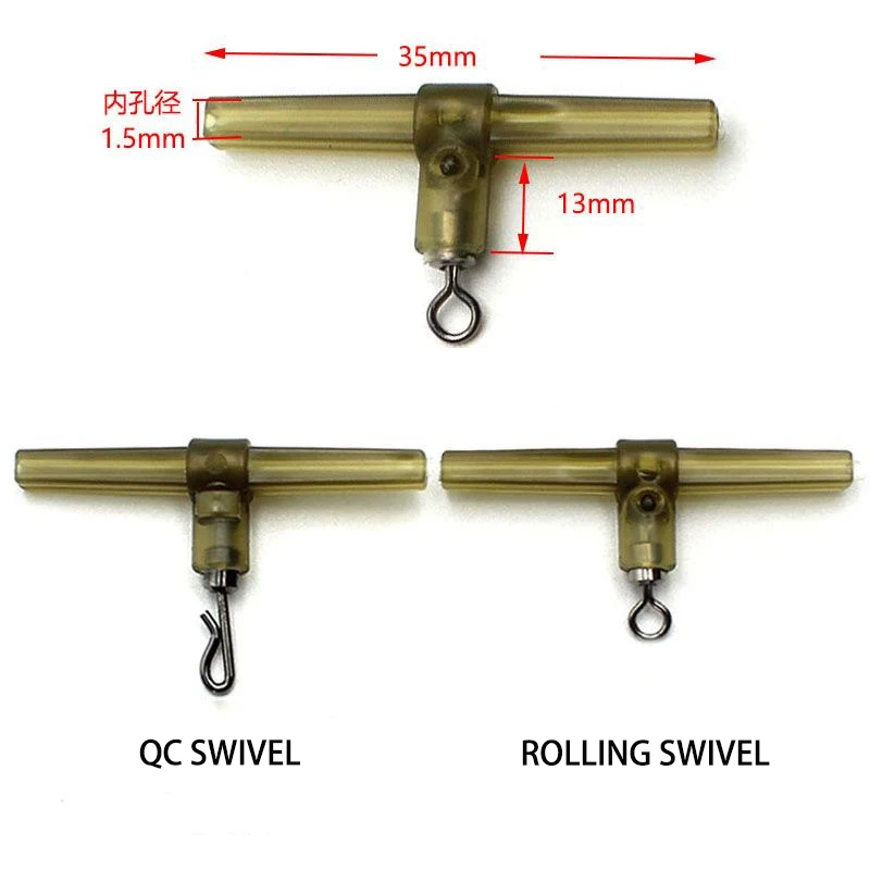 500Pcs Carp Fishing Accessories Anti Tangle Sleeves Side Bend Swivel Carp Hook Link Fishing Tackle Accessories Equipment Pesca - imagen 3