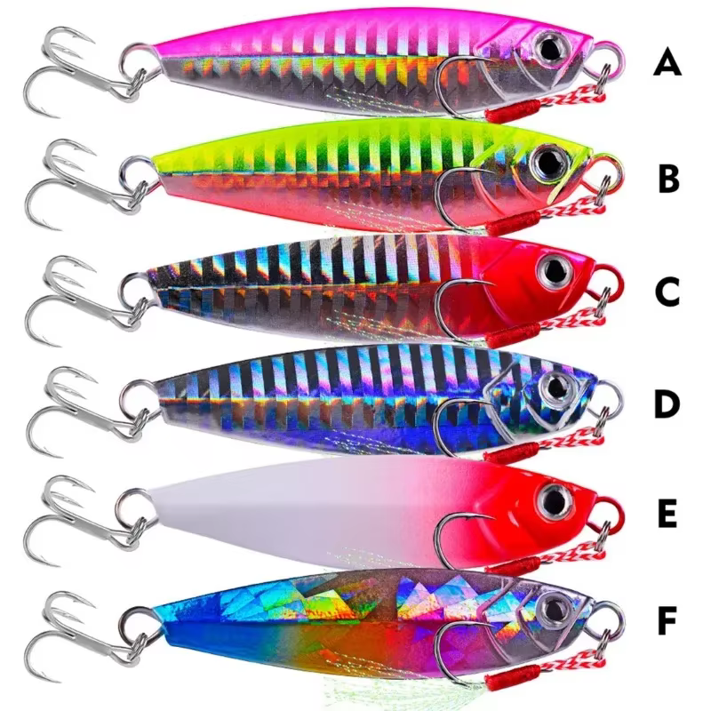 Señuelo de pesca con plantilla de Metal, 5 uds., 7g-40g, cuchara para orilla, lubina, Wobbler Artificial, cebo duro, aparejos, trucha, Jigging, plantillas, señuelos de agua salada - imagen 2