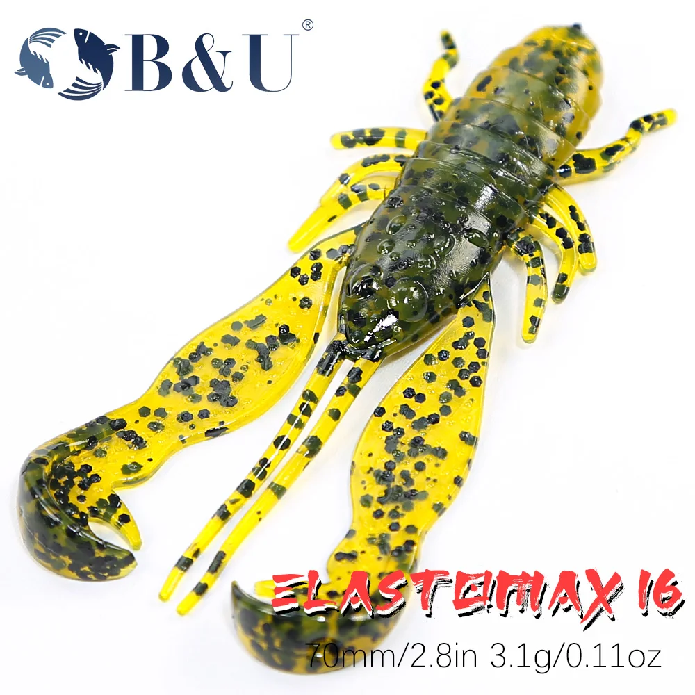 B&U Filet Craw flotante – Señuelo de vinilo para cangrejo