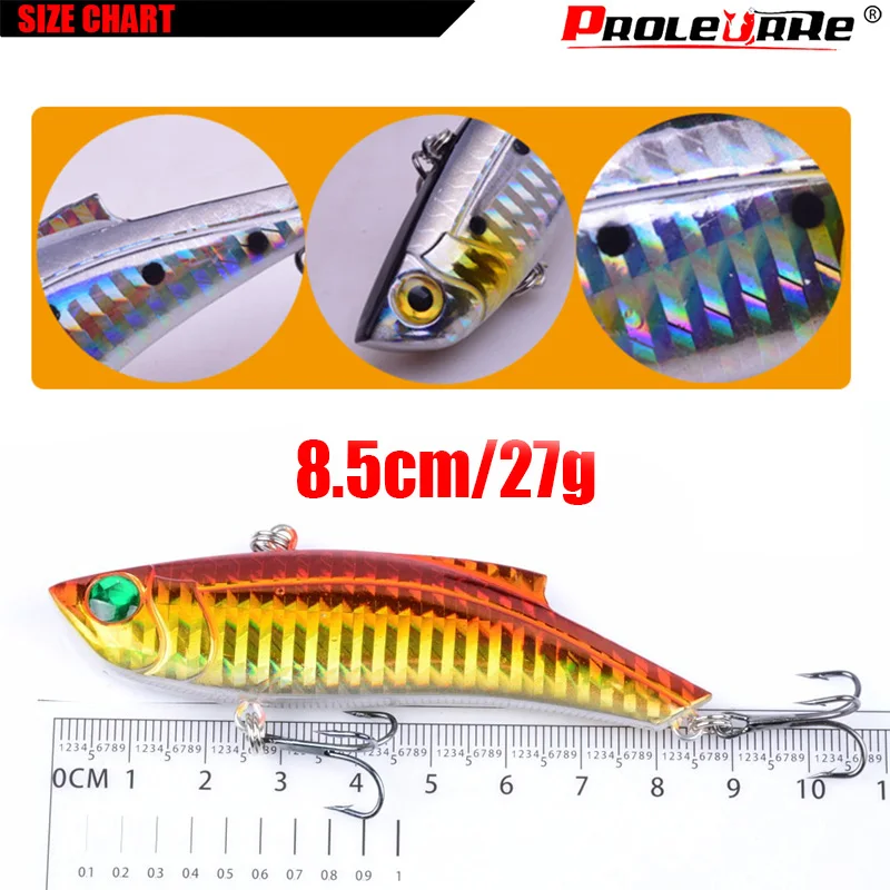 Señuelos de Pesca VIB de invierno, 8,5 cm, 27g, vibración de hundimiento de tiro largo, Crankbait Wobblers Isca, cebo duro Artificial, aparejos de perca, 1 ud. - imagen 2