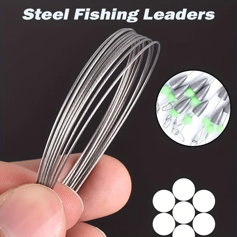 Bas De Ligne De Pêche En Acier Avec Poids De Pêche, Plates-formes De Caroline Pré-gréées Pour L'eau Salée, Plates-formes De Poisson-chat Avec Émerillon De Pêche, 5 Pièces - imagen 5