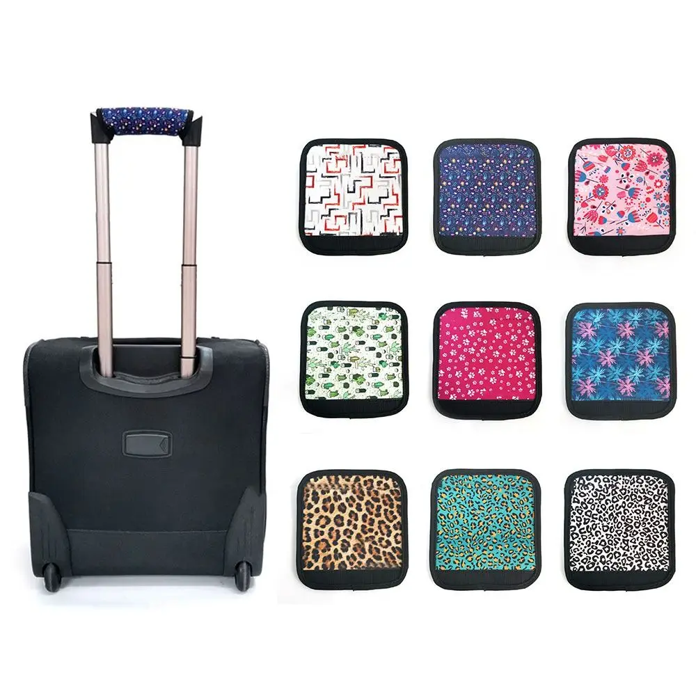 Neoprene Luggage Handle Wrap Grip Printed Pattern Soft Suitcase Bag Handle Identifier Handle Sleeve - imagen 3