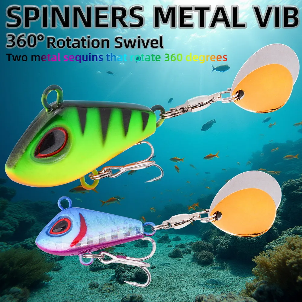 Señuelos de pesca giratorios con cola giratoria, 7G, 10G, 16G, 21G, Spinnerbait VIB, cebo Artificial de Metal, accesorios de pesca de carpa, 1 ud. - imagen 4