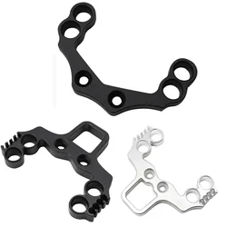 Cabeza de tirachinas multifunción de 4 agujeros de aleación de aluminio, accesorios especiales de tirachinas DIY, piezas de tirachinas largas, conjunto de tirachinas