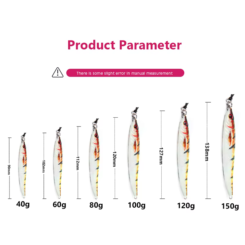 227 Jig Metálico UV 3D – Lanza larga para pesca en agua salada