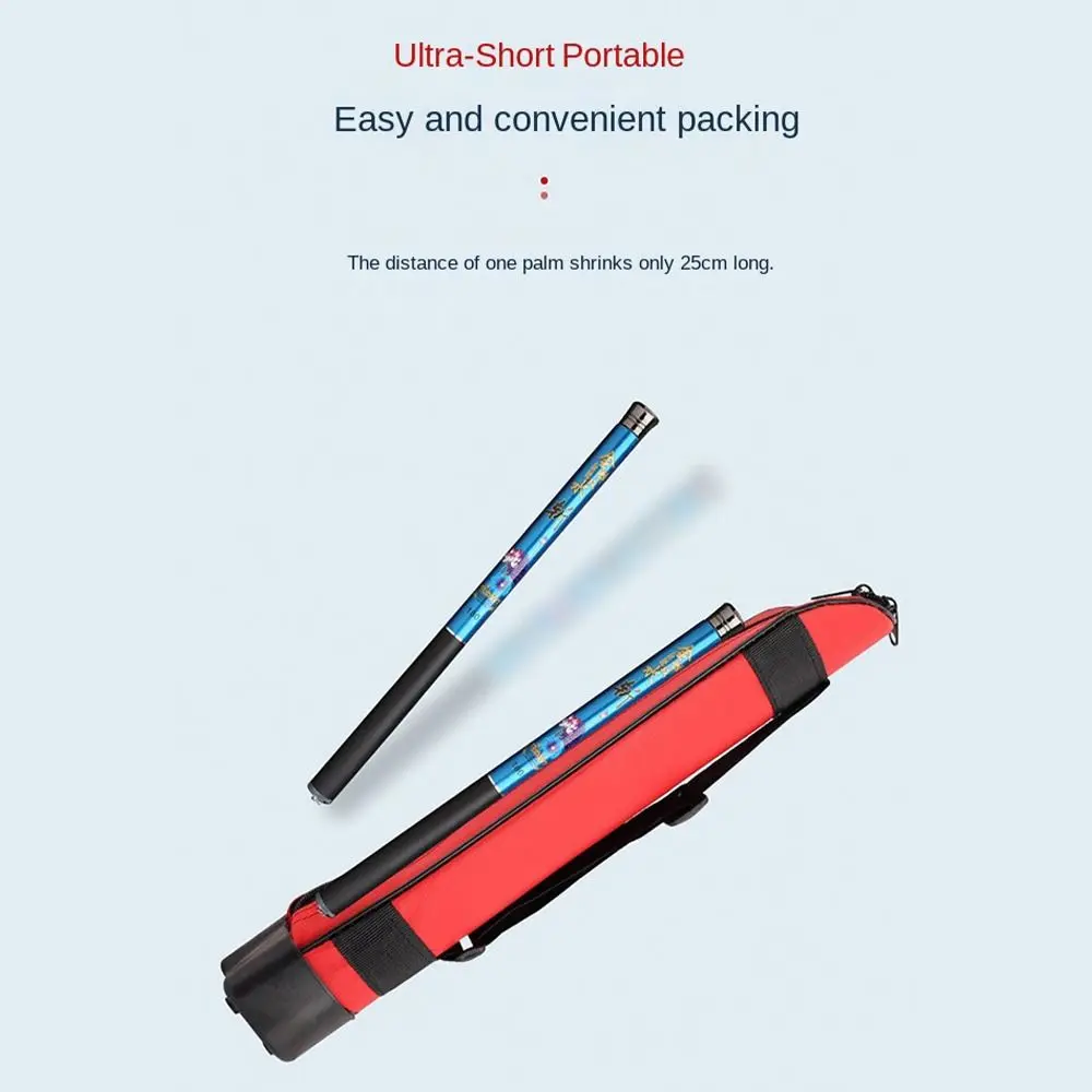 Caña de pescar telescópica, Kits completos, carrete de pesca Spincast, juego de cañas de pescar de 1,4 m-3,6 m, caña de pescar de fibra de vidrio y fibra de carbono