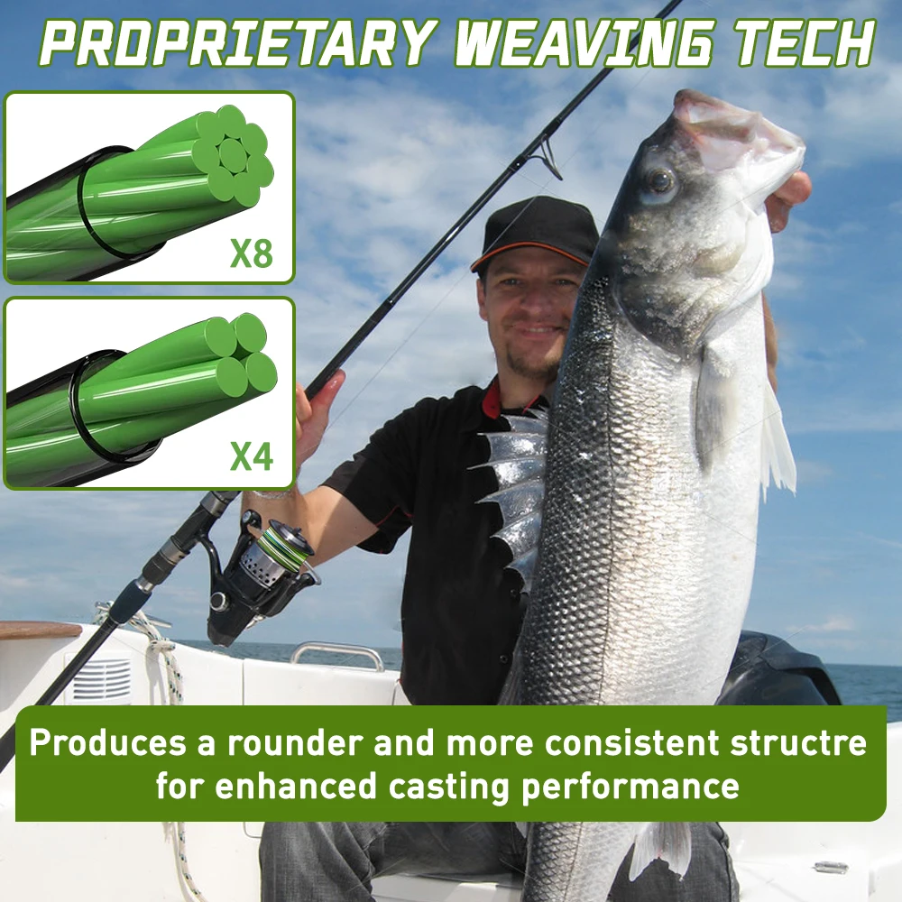 ZUKIBO-sedal de PE multifilamento de 3000M, sedal de pesca trenzado de 4 hebras, 1000M, 4X tejidos, sedal de pesca de carpa súper fuerte de Japón, agua salada - imagen 4