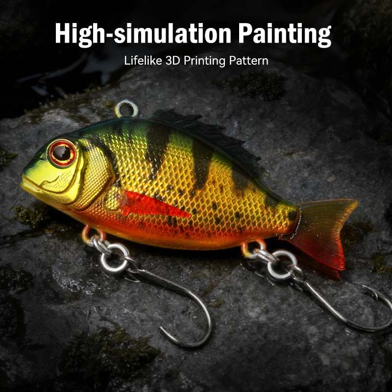 LEYDUN VIB-Señuelos de pesca de hundimiento, 5g, 40mm, 8,3g, 50mm, vibración dinámica realista, cebos de pesca de mar para invierno, cebo Wobblers - imagen 5