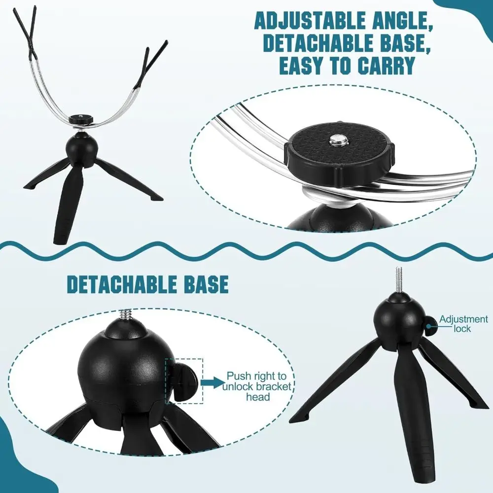 Soporte Ajustable para Caña de Hielo 360° – Aluminio Plegable - imagen 2