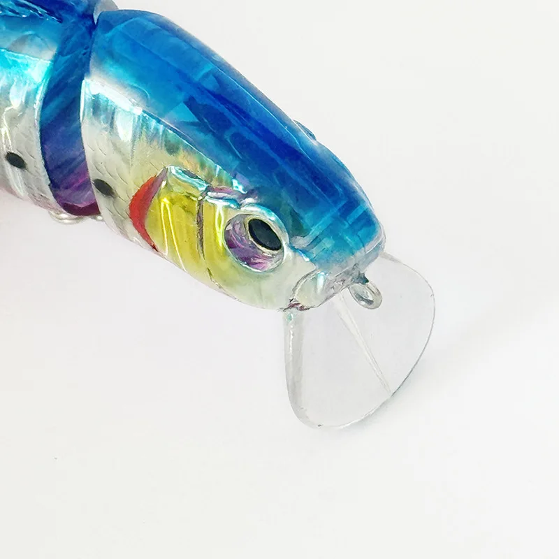 Señuelos de pesca flotantes de 7,2 cm y 9,3g, cebos de natación deslizantes con cuerpo de Triple articulación, cebo duro Artificial flotante, Wobblers para Lucio - imagen 4