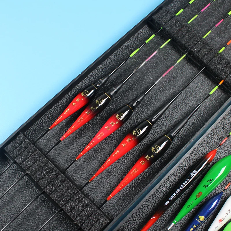 12 unids/lote (incluida caja) flotadores de pesca (5 uds flotadores eléctricos + 7 Uds flotadores no eléctricos) caja ABS de Bobbers de gravedad inteligentes - imagen 4