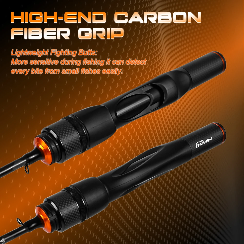 Caña giratoria de pesca Mifine ATTACKING XUL 0-2g/0-3g 1,68 m/1,80 m punta sólida de acción rápida para lubina trucha perca cañas de pescar - imagen 4