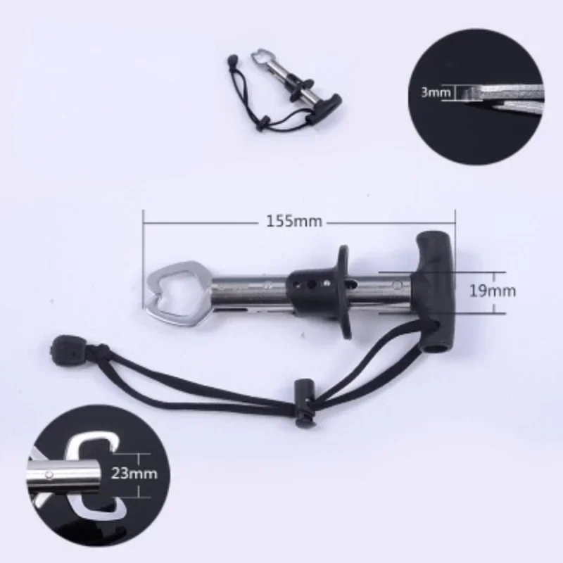 Alicates Luya con mango de pistola recta de acero inoxidable tipo T, recogedor de peces, Control de toma de pesca, alicates para peces, equipo de pesca - imagen 2