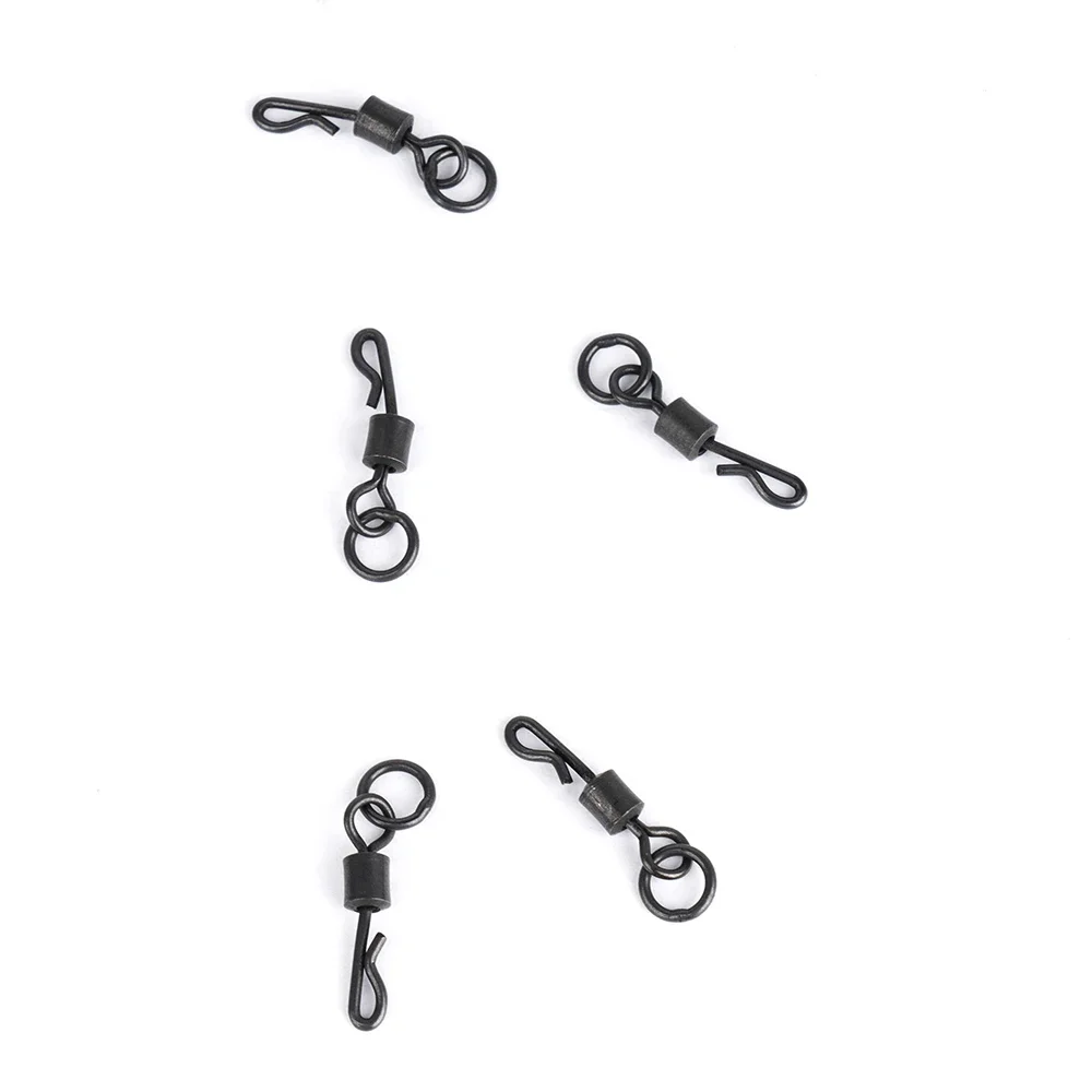 30 Uds. Anillo de cambio rápido accesorios de pesca de carpa gancho oscilante con anillo sólido QC giratorio - imagen 5