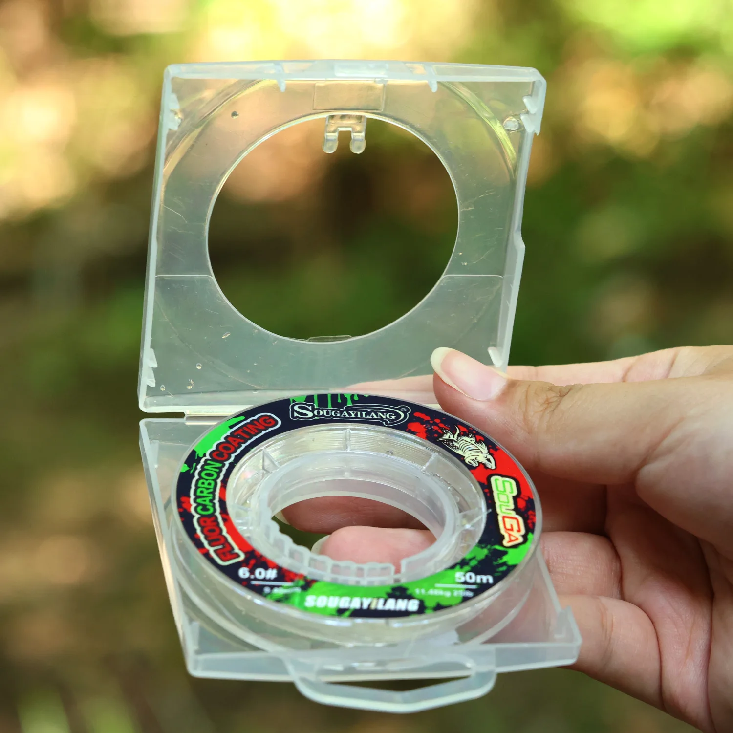 Sougayilang 50M 3-25LB líneas de Pesca de fluorocarbono baja ductilidad líneas de Pesca de alta sensibilidad prueba de Pesca aparejos de Pesca - imagen 5