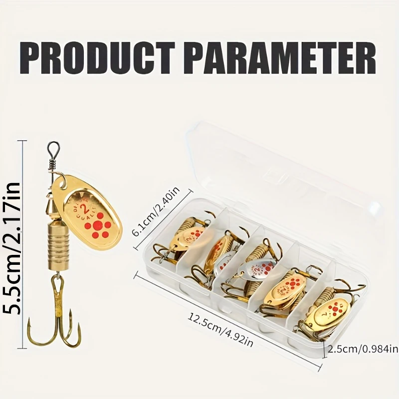 10 Uds 6,3 cm 7g cuchara giratoria cebo de Metal señuelo de pesca lentejuelas Crankbait cuchara cebos para lubina trucha perca Lucio giratorio - imagen 3