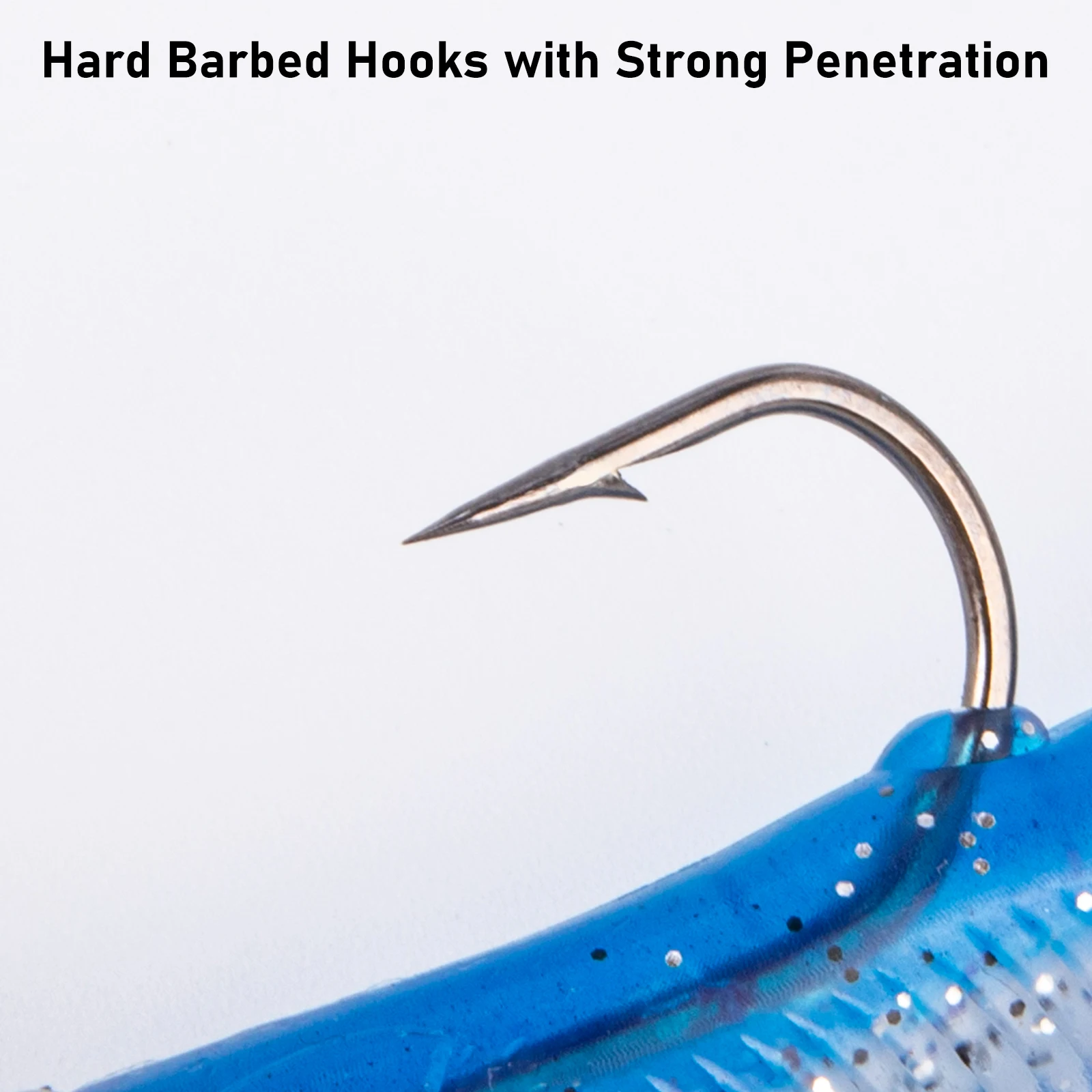 Señuelo anguila Sandeel cola paleta anzuelo jig head – trucha lucio - imagen 2