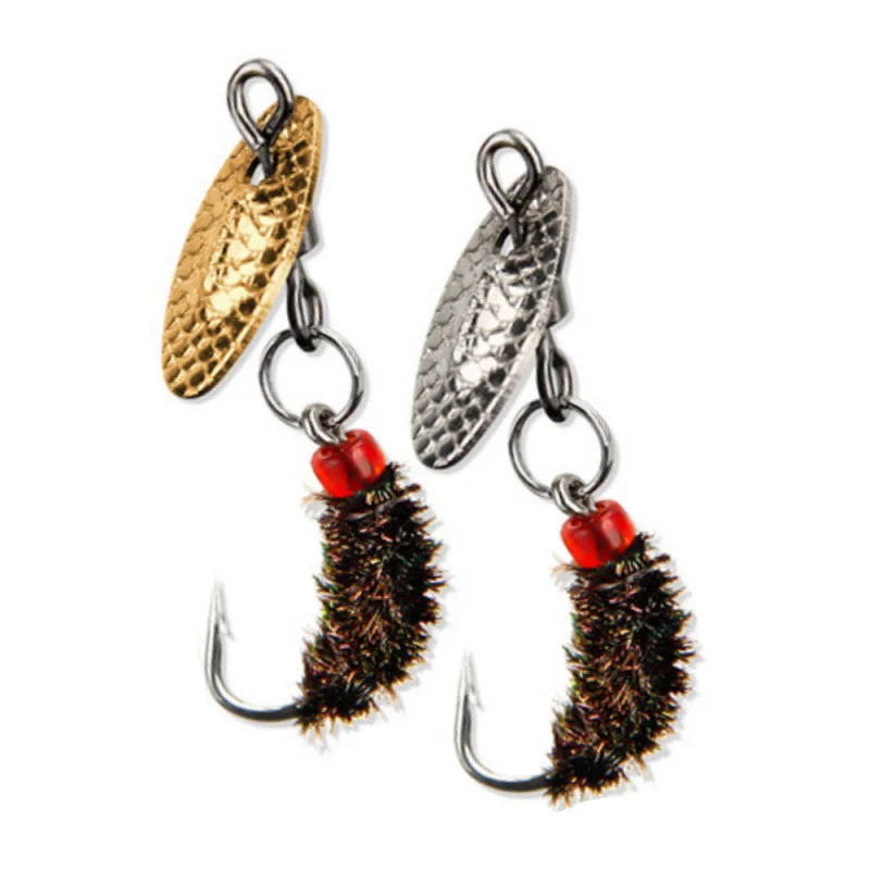 Testar Micro Spinner Fly Lure 2g-5g - Cebo de hoja ultraligero para trucha Panfish, pesca de agua dulce Imitación de insectos realista - imagen 5
