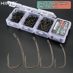 Hirisi anzuelos micro 8035 acero inoxidable PTFE con ojo