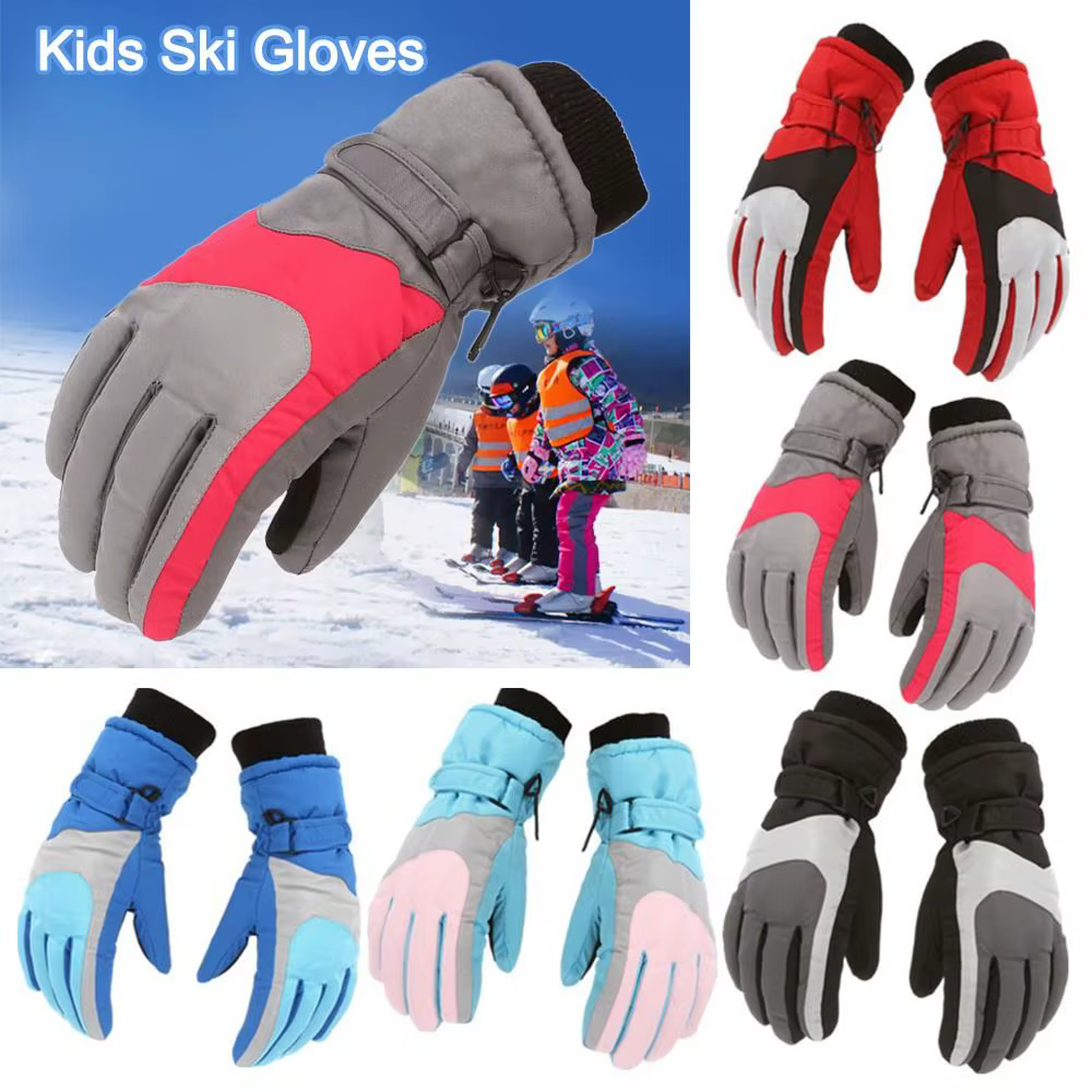 Guantes de esquí impermeables para niños – Cortaviento y cálidos - imagen 2
