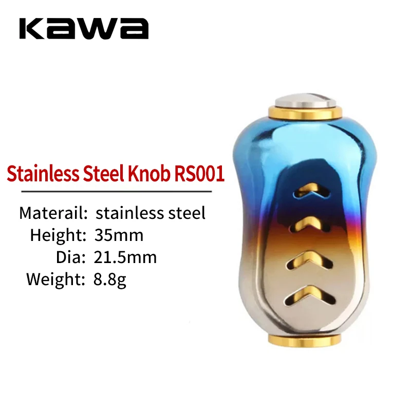 Kawa perilla de mango de carrete de pesca, perilla de acero inoxidable, traje para carrete S/ D, longitud de 35mm, 9g, accesorios de pesca DIY, 1 unidad - imagen 3