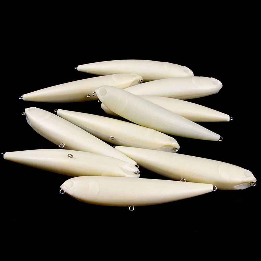 NEWUP-cebo duro en blanco de 11,5 CM, cebos de pesca sin pintar, lápiz de hundimiento, señuelo de pesca en agua salada, Isca Artificial, 10 uds. - imagen 2