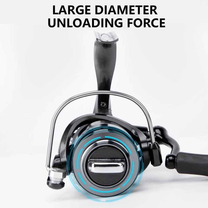 DS800-carrete de pesca giratorio de Metal, potencia máxima de arrastre de 5KG, pesca en agua salada 6,0: 1, pesca de lubina de alta velocidad - imagen 5