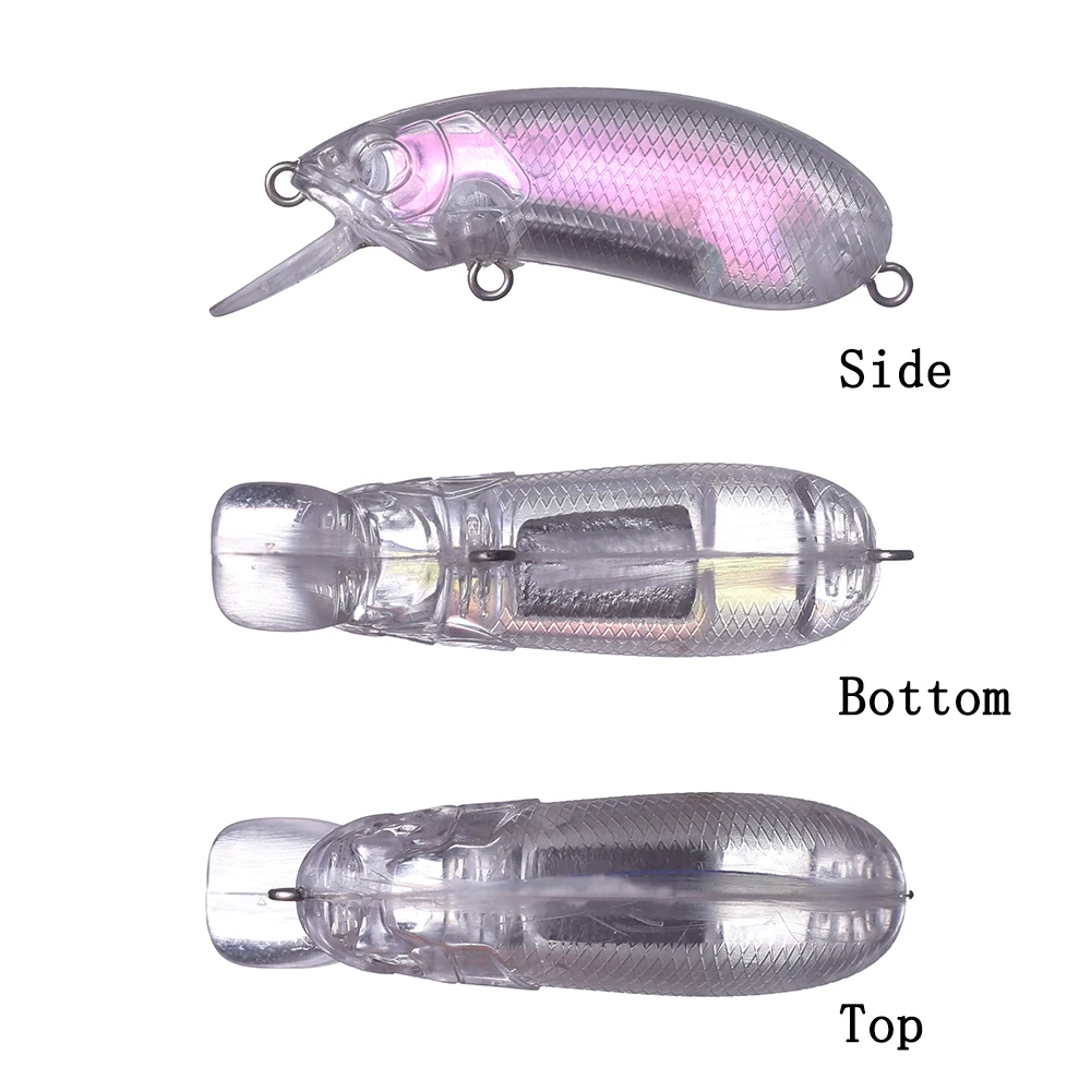 Chan'sHuang 20 piezas cebo en blanco sin pintar 8,5g/10g flotante/hundimiento láser silencioso Crankbait DIY Señuelos de pesca artificiales - imagen 3