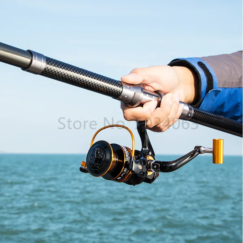 Caña de pescar giratoria portátil, telescópica, para viaje, mar, barco, roca, carpa súper dura, 2,4 m, 2,7 m, 3,6 m, 3,9 m, 4,5 m, nueva - imagen 5