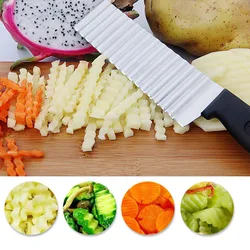 Rebanador de patatas acero inoxidable ondulado para frutas y verduras