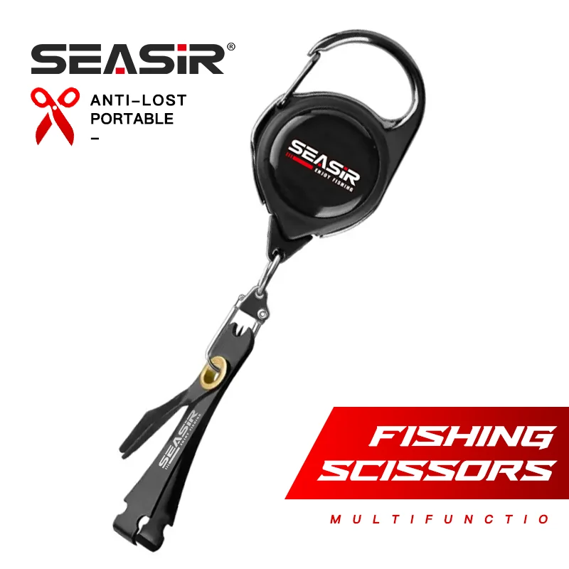SEASIR Fishing Quick Knot Tying Tool Fly Fishing Line Scissors Cutter Clipper Nippers Fast Knotter Tie Zinger Retractor Tackle