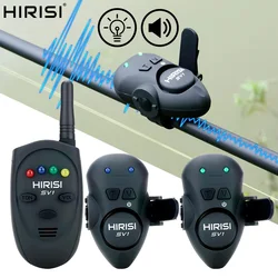 Hirisi-Juego de alarma de cebo de pesca con estuche portátil, indicador luminoso de picadura de pesca, accesorios de pesca de carpa de alta calidad SV1