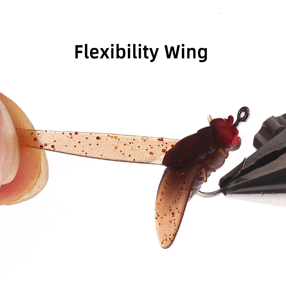 Wifreo 20 unids/caja realista silicona mosca casera suave insecto cebo trucha pesca de lubina juego de señuelos artificiales - imagen 4