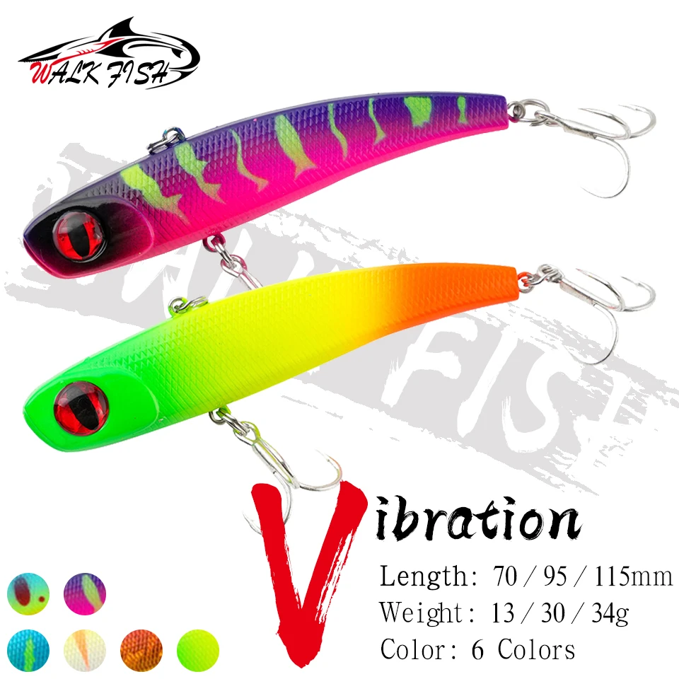 WALK FISH 1 Uds nuevo señuelo VIB 13g 24g 30g 34g señuelo de pesca invierno hielo hundimiento Artificial Swimbait pesca Rattlin cebo Japón gancho - imagen 3