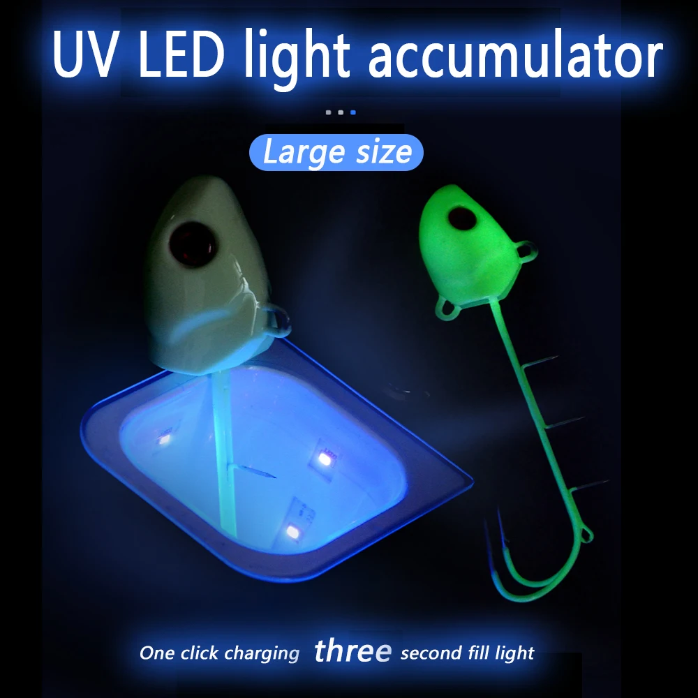 Luz LED UV recarga para señuelos luminosos – Acumulador grande - imagen 4