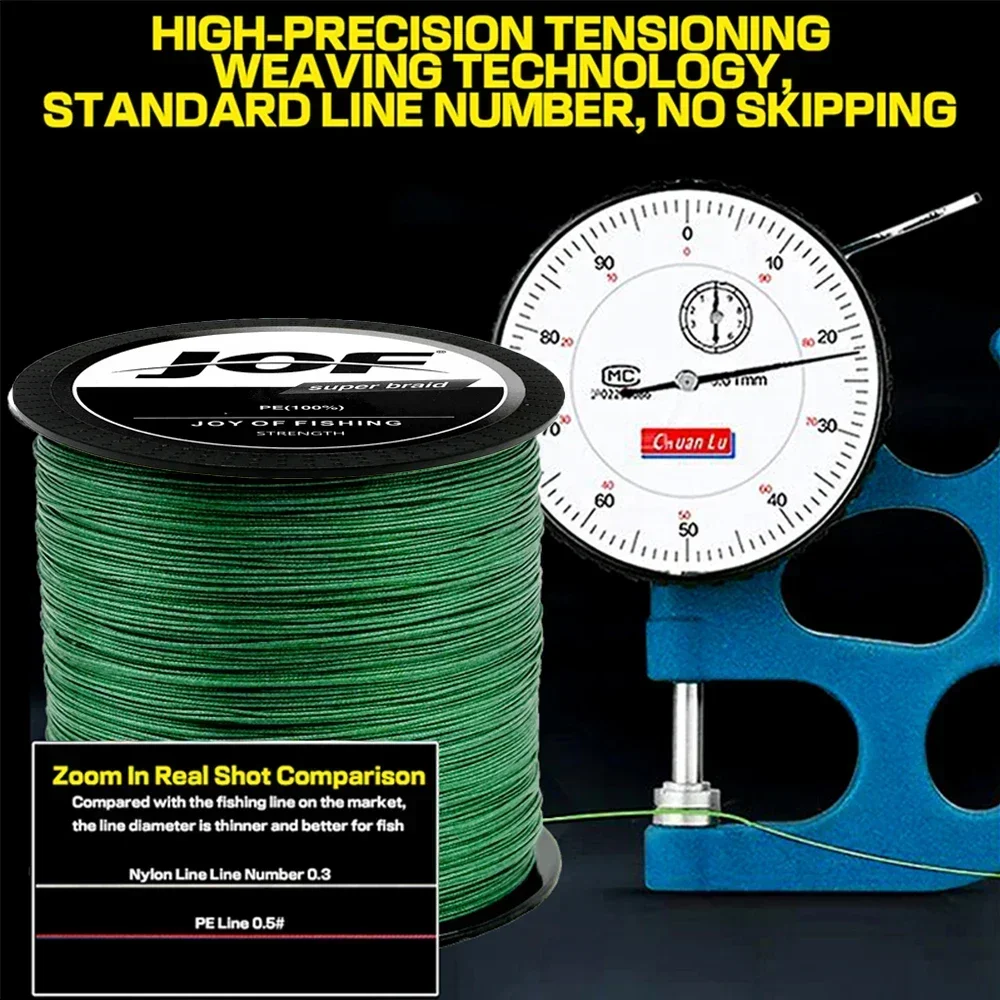 Línea de pesca trenzada de 16 hebras, 300/100M, súper fuerte, 25-200LBS, multifilamento Hollowcore de PE, diámetro del cable principal de 0,16mm-0,8mm - imagen 5