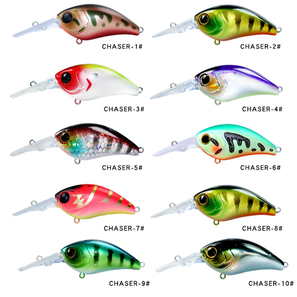 AOCLU señuelo de pesca flotante Minnow, 50mm, 10g, 60mm, 17g, cebo duro, manivela, profundidad de buzo profundo, 2,5-3m, anzuelo de fundición larga, aparejos de calidad - imagen 4