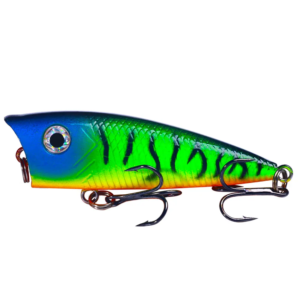 1 uds/5 uds 6cm 6,3g Señuelos de Pesca Popper Topwater flotante lubina pike carpa Pesca de mar manivela señuelo Swimbait Wobbler aparejos de Pesca - imagen 5
