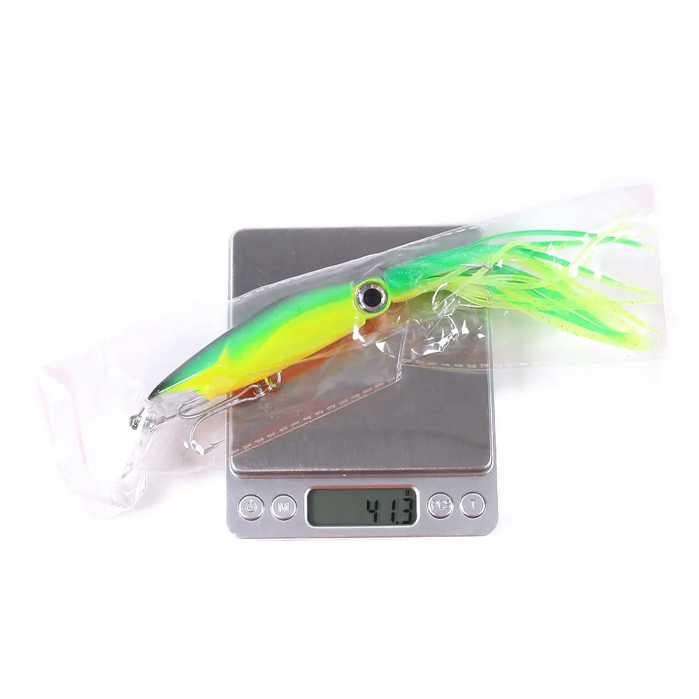 Cebo de pulpo grande para pesca en el mar, cebo Biónico de Luya, calamar, Barba, lanzamiento de larga distancia, 14cm, 40g - imagen 4