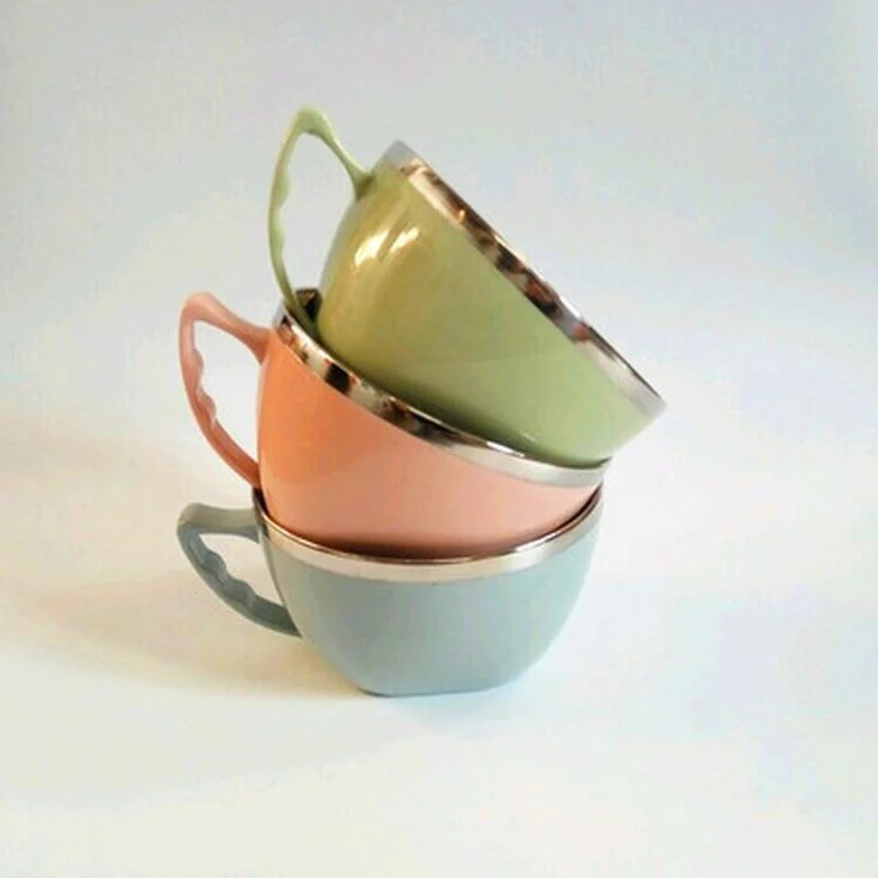 Cuenco de acero inoxidable con asa, cuenco para mezclar fideos instantáneos antiescaldado de Color sólido, vajilla de cocina, accesorio de comida, 1 Uds. - imagen 4