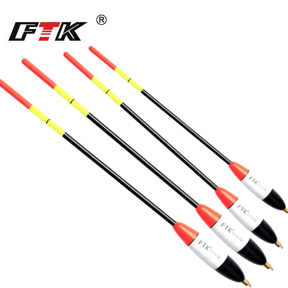 FTK-flotador de abeto Barguzinsky, mezcla de 4 Uds., 2g/3g/4g/5g, flotador de pesca de cola larga, boya Vertical, aparejos de pesca para pesca de carpa - imagen 4