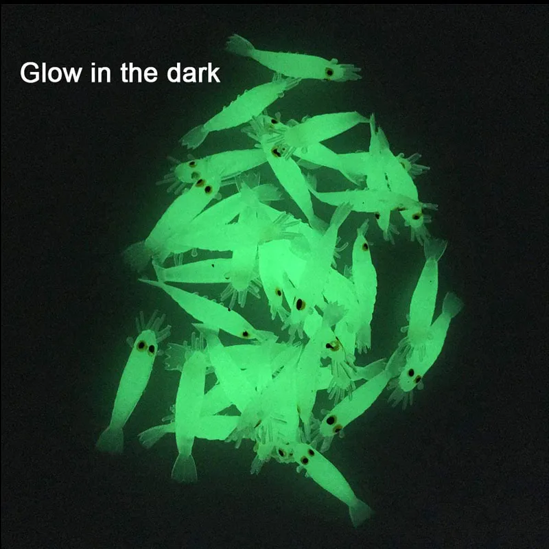 Mini camarones de hundimiento realista, señuelos blandos, diseño Ultra realista, construcción duradera, fácil de usar, caja de almacenamiento, 50 piezas - imagen 5