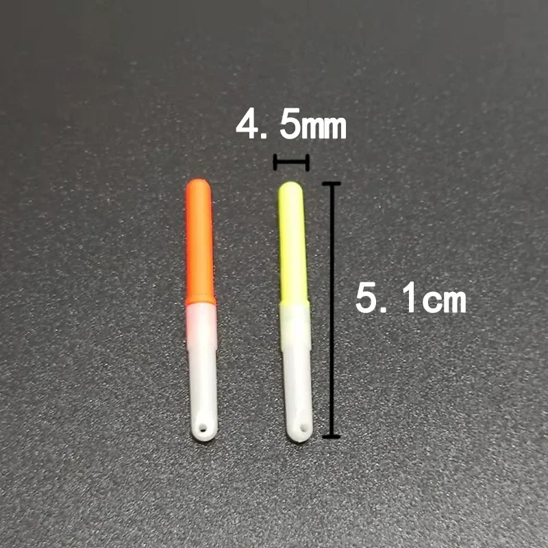 Palos de luz piezas para pesca nocturna, aparejos luminosos LED con batería, flotador verde/rojo, funciona con CR322 CR425, A601, 8 unidades - imagen 5