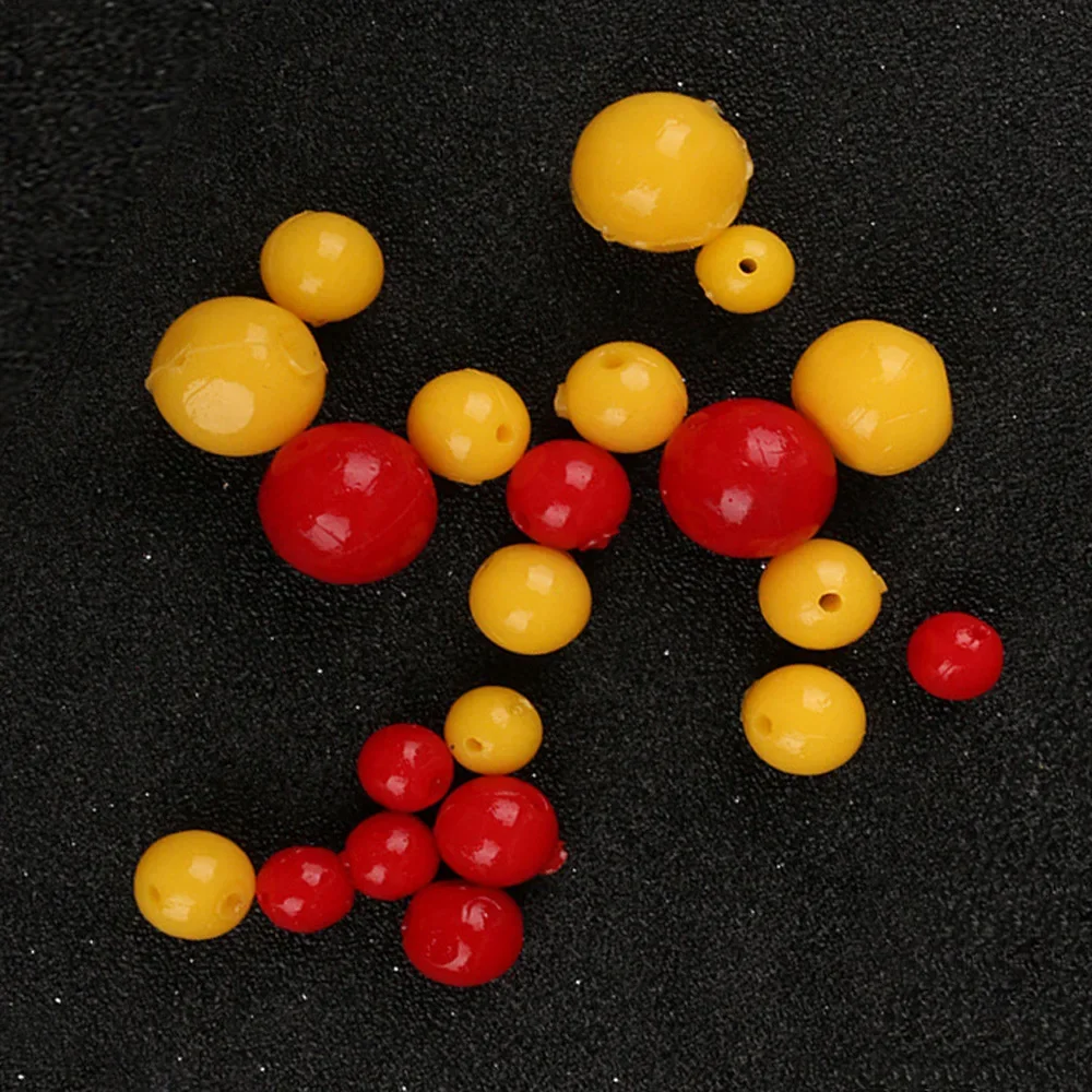 20 piezas cuentas flotantes para pesca de carpa, rojo, amarillo, redondo, olor TPR, cuentas flotantes ultragruas para aparejo de pesca de carpa, diámetro de 8mm, 10mm y 14mm - imagen 2