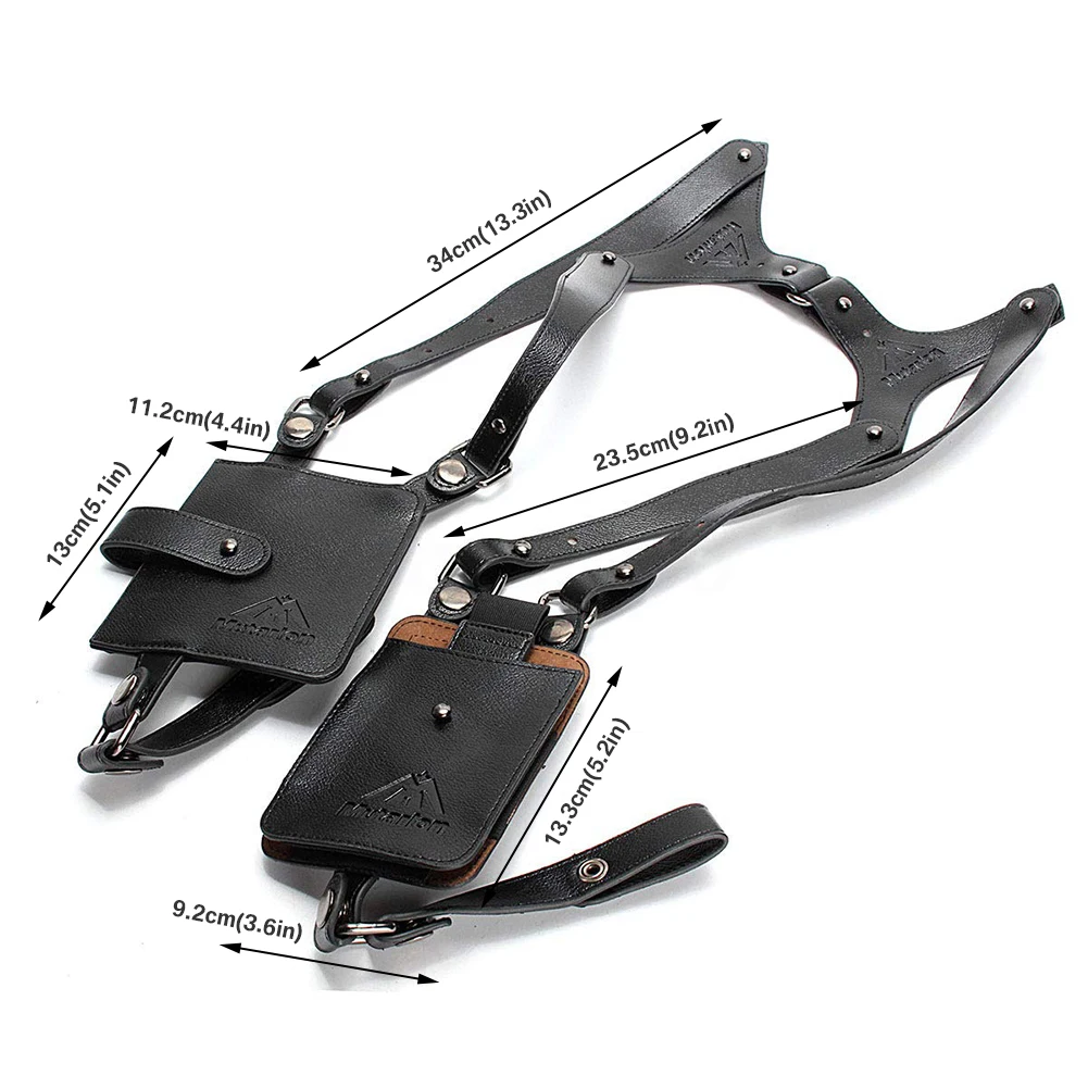 Cartera portátil de cuero/nylon para axilas, funda oculta antirrobo para teléfono, agente secreto para hombres, cartera de doble hombro - imagen 4